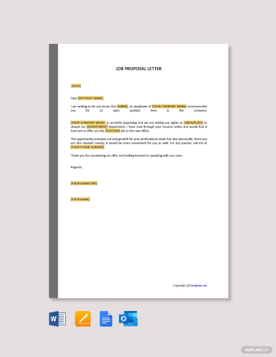 job proposal letter template