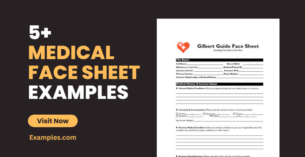 Medical Face Sheet Examples