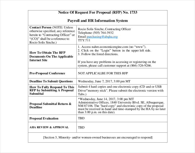 notice of request for hr proposal1