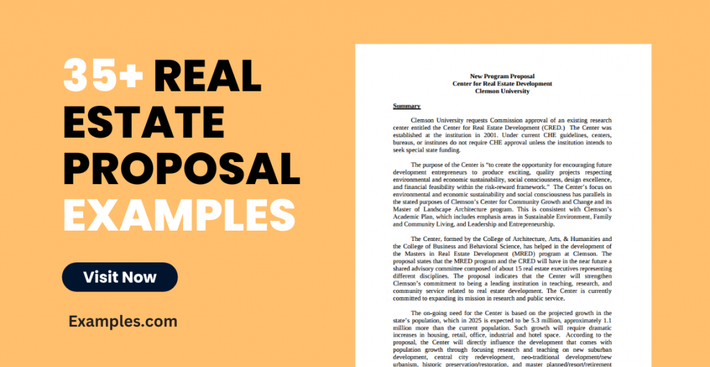 Real Estate Proposal Examples