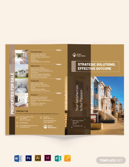 Realtor Self Promotion Bi Fold Brochure Template