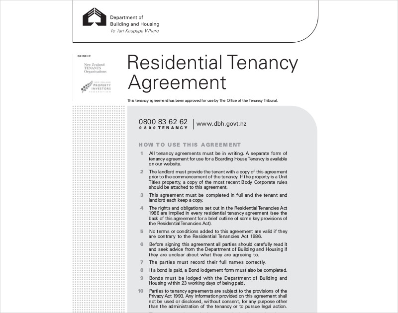 residential tenent rental agreement