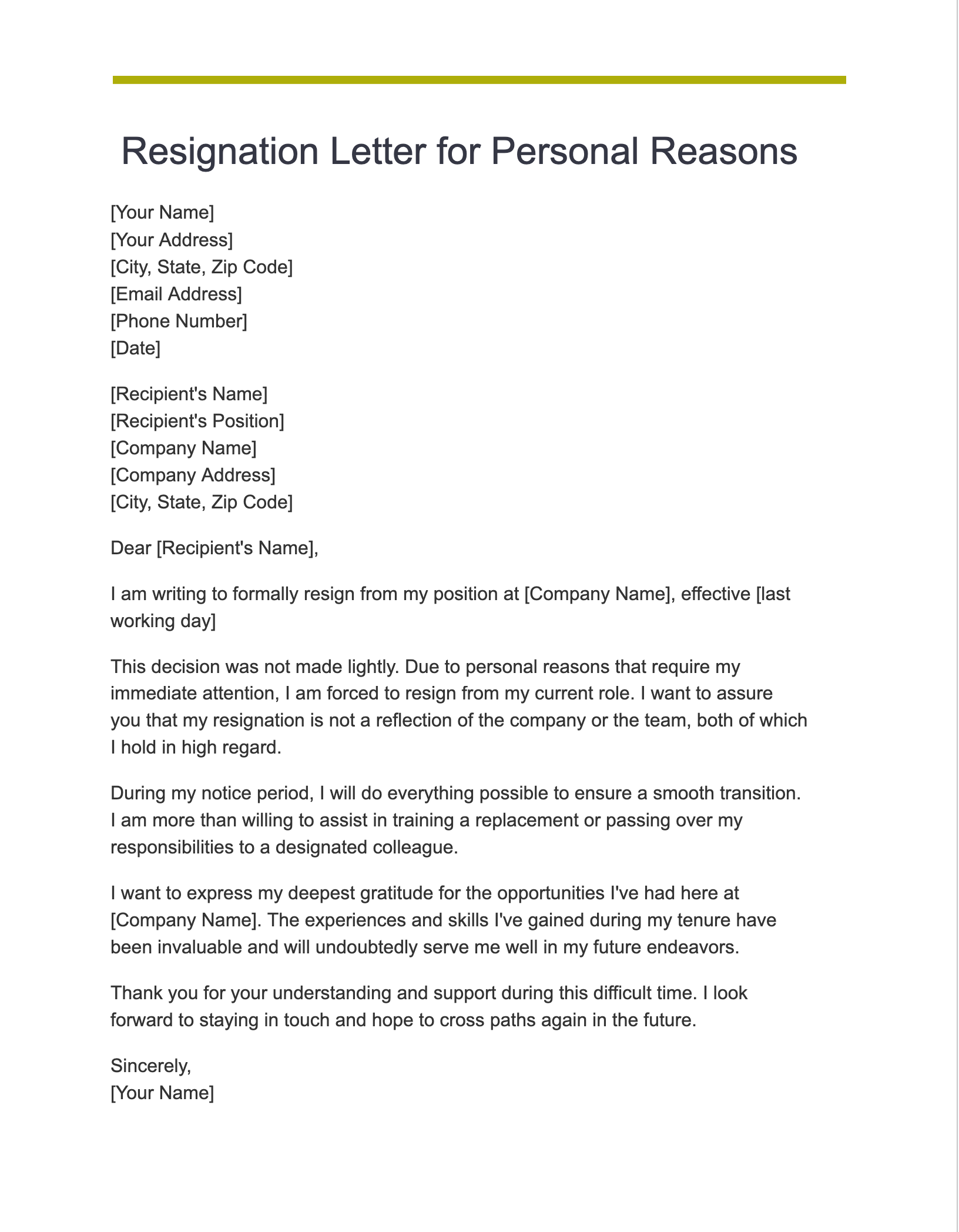 What Is the Resignation Letter?, Definition, How to Write, Examples ...