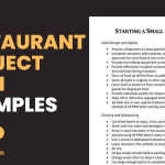 Restaurant Project Plan Examples