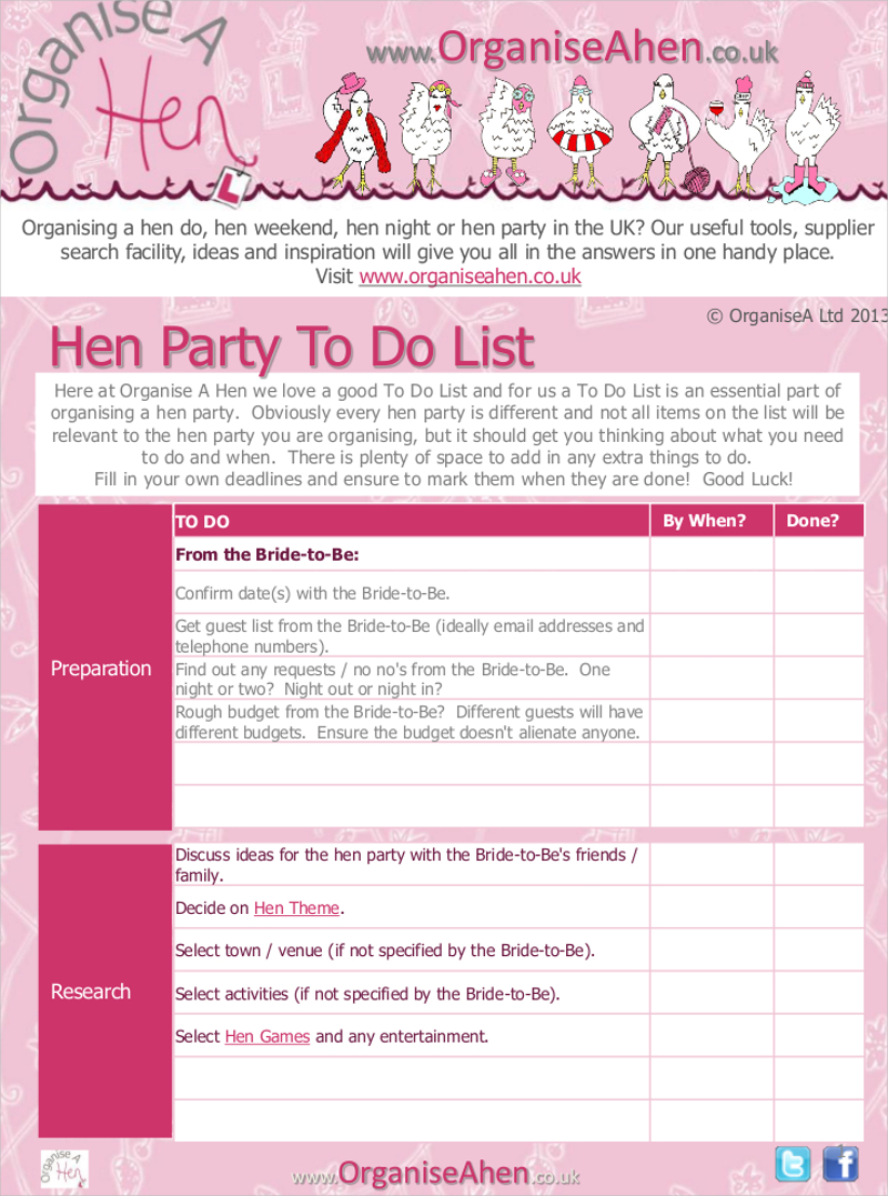 sample hen party to do checklist1