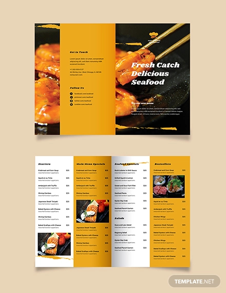 food brochure design templates free download