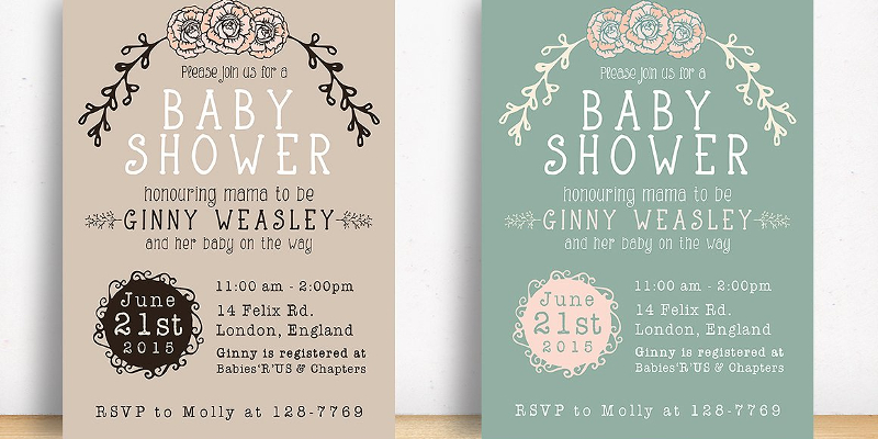 simple baby shower invitations