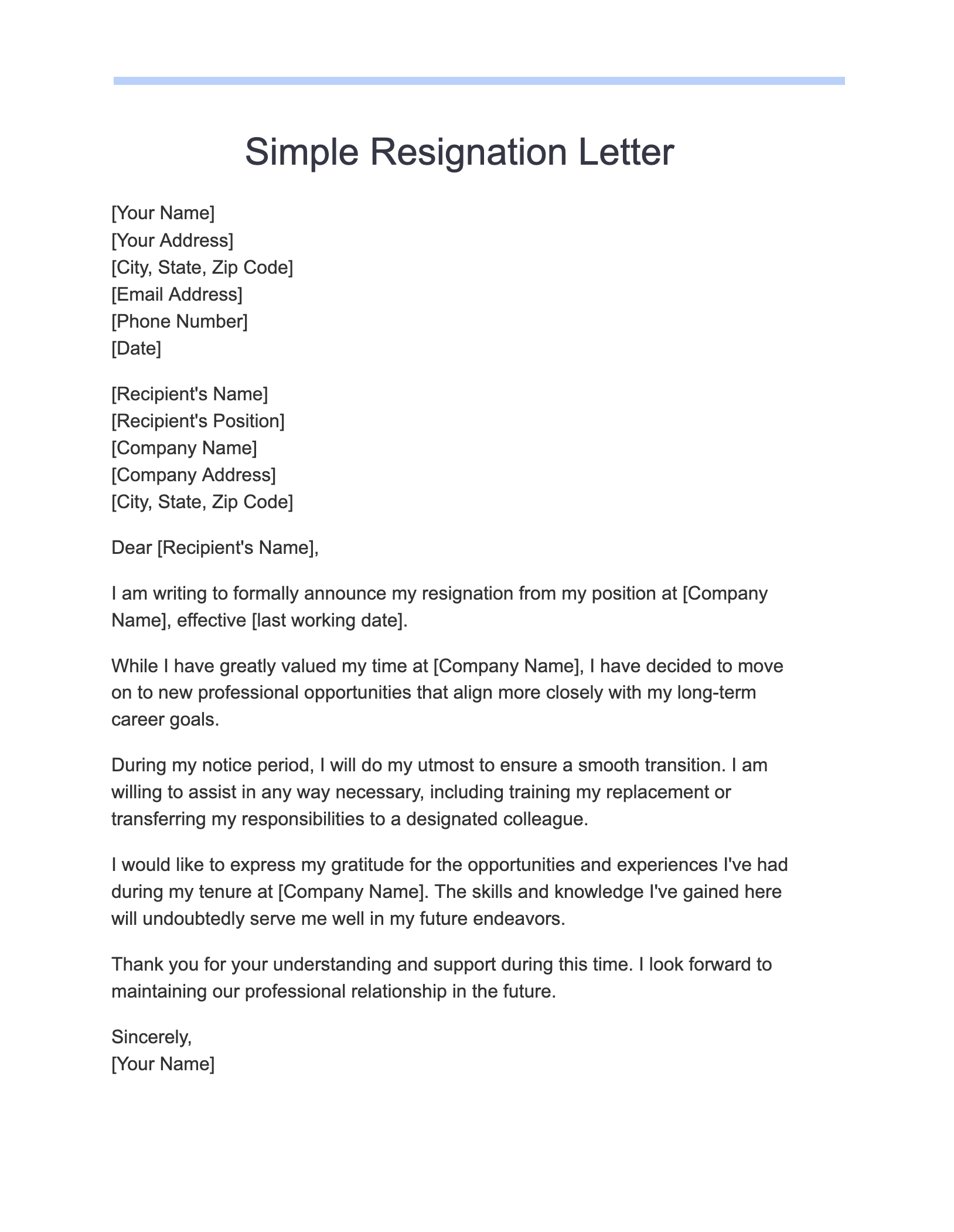 What Is the Resignation Letter?, Definition, How to Write, Examples ...