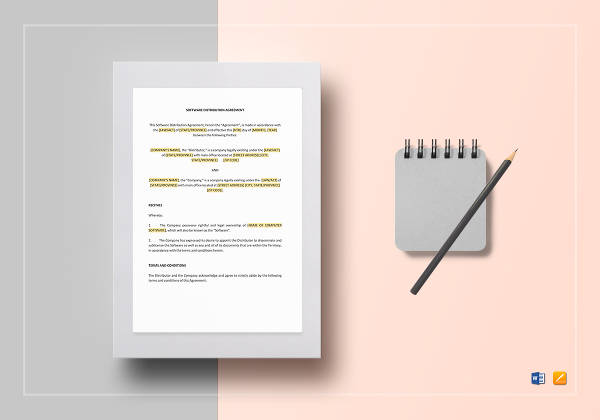 software distribution agreement form template