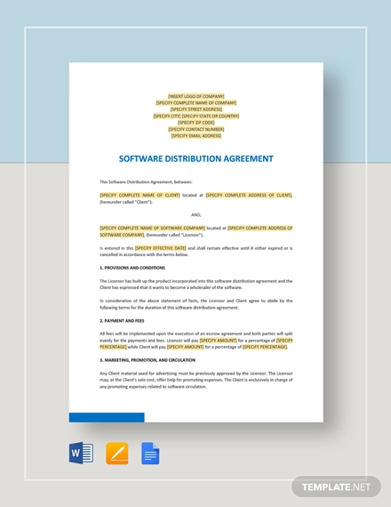 software distribution agreement