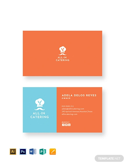 catering business card