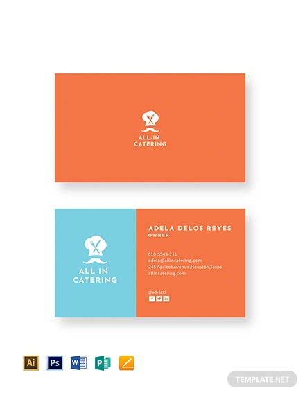 Free 19 Catering Business Card Templates In Publisher Word Photoshop Illustrator Indesign Pages Examples