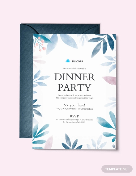 formal dinner party invitation