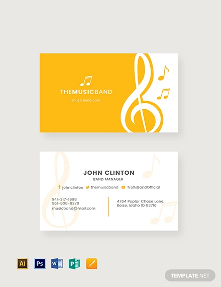 music band business card
