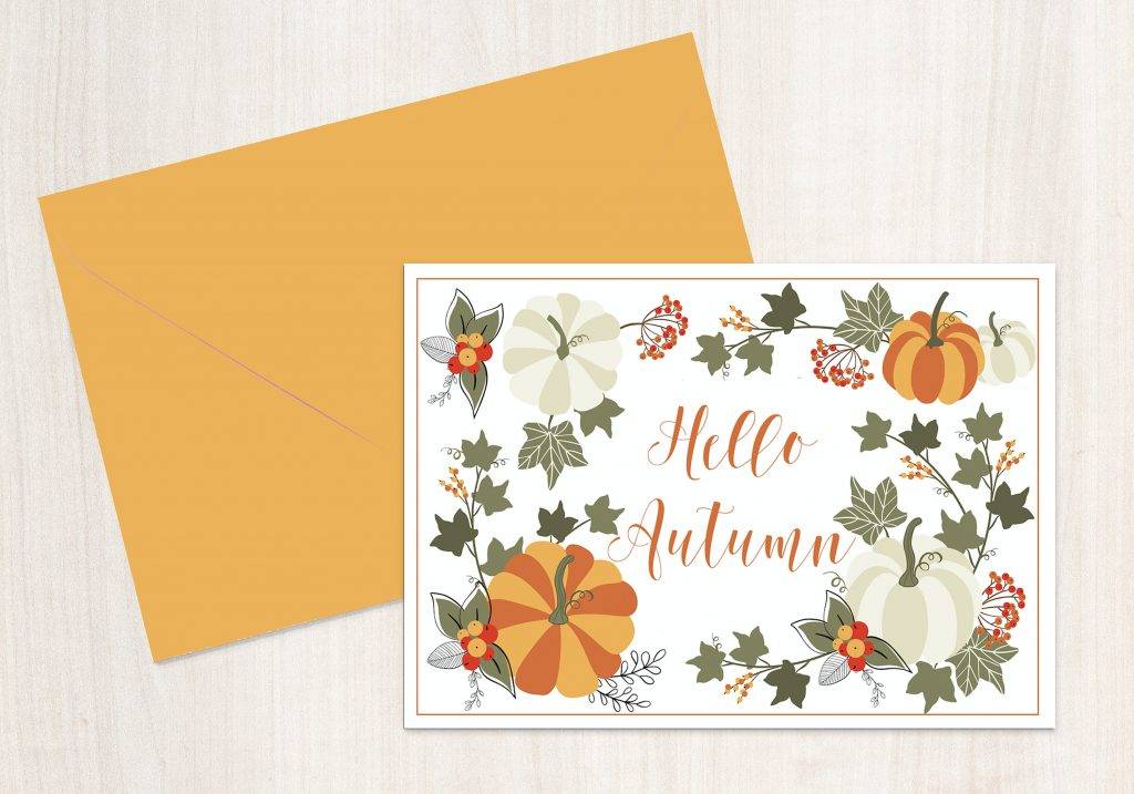 autumn note cards