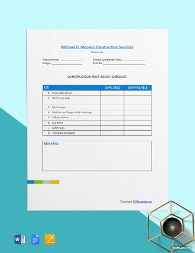 Basic Construction Checklist Template