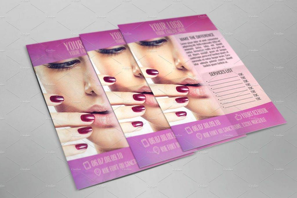 discount flyers design for nail salon