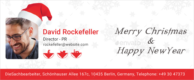 Christmas Email Signature PSD