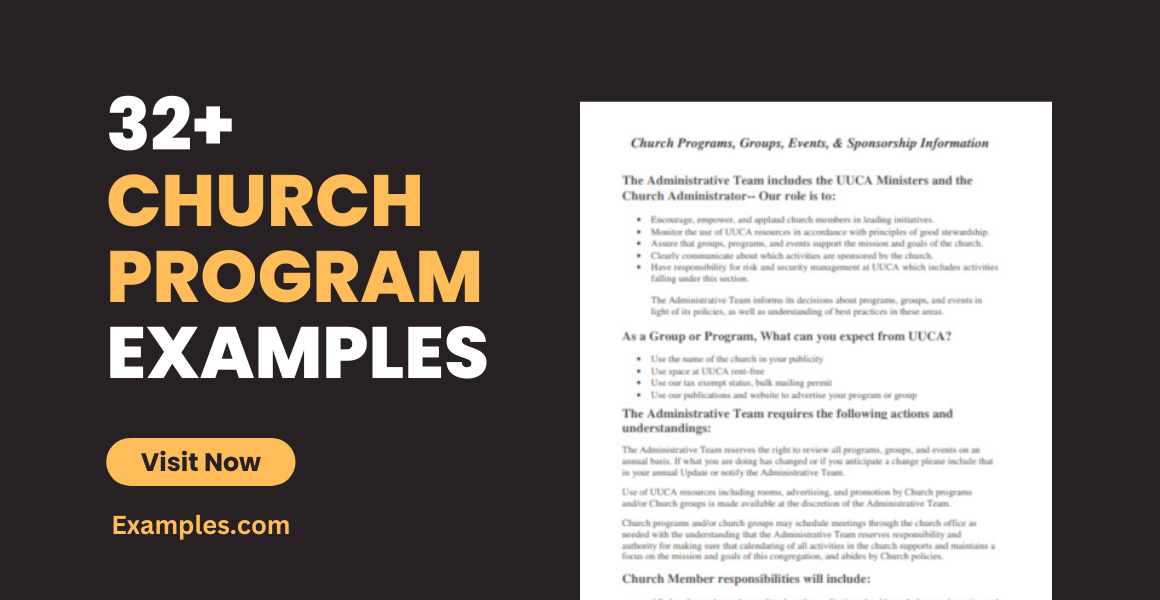Church Program Examples