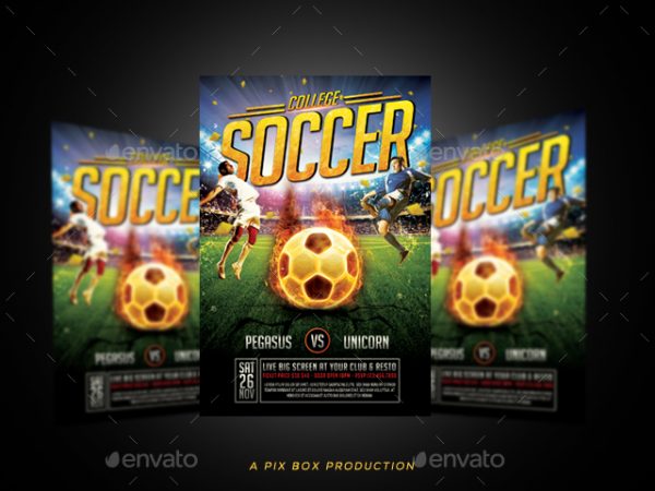 college soccer flyer