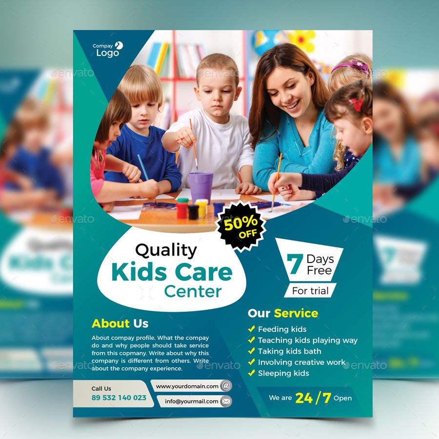 Child Care Flyer - 16+ Examples, Illustrator, Design, Word, Pages ...