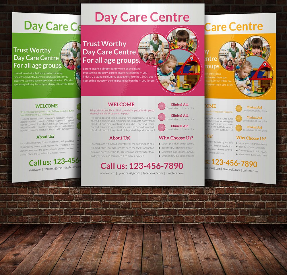 22+ Child Care Flyer Designs & Examples – PSD, AI, Word, EPS For Daycare Brochure Template
