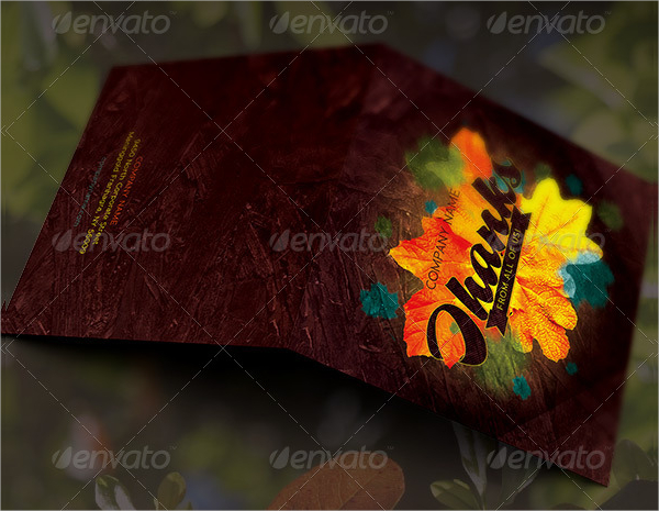fall thank you card template