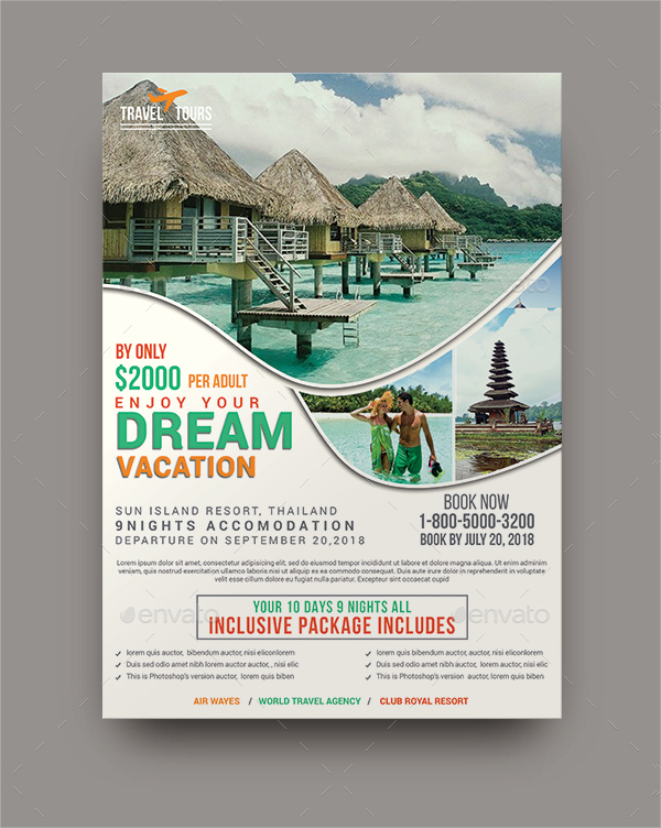 holiday travel flyer