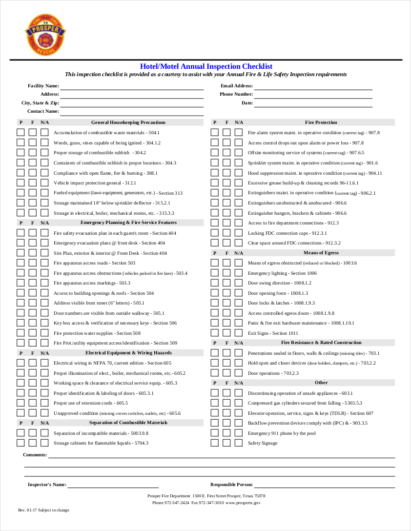 11+ Hotel Checklist Examples PDF, Word Examples