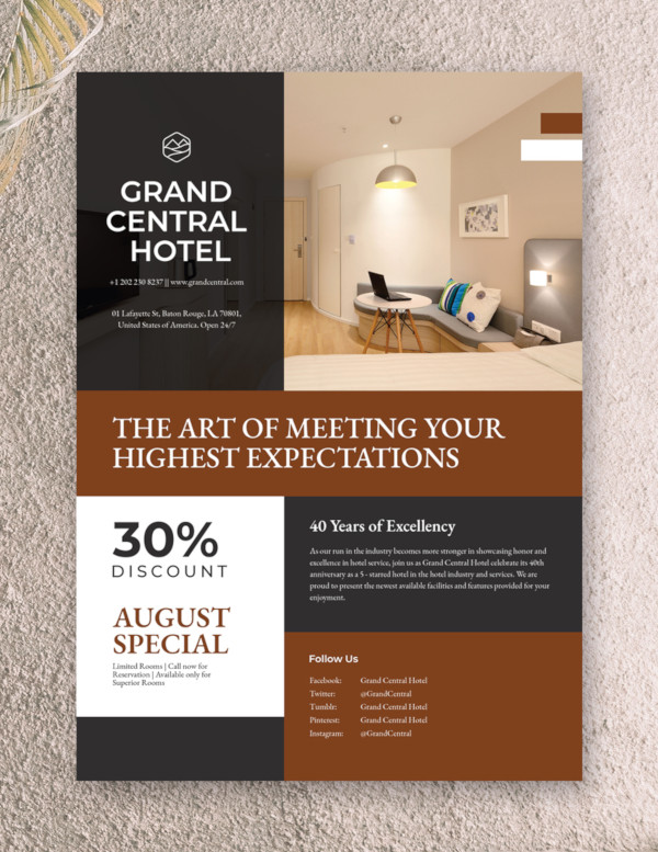 Hotel Promotional Flyer Template 600