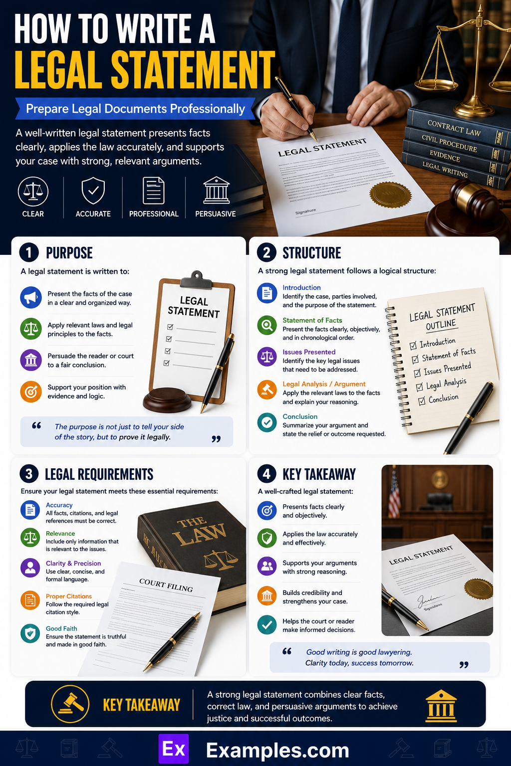 How To Write A Legal Statement?