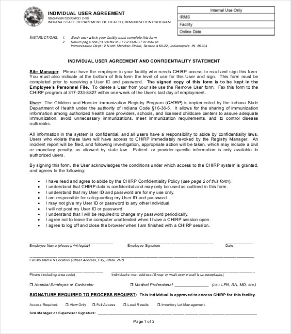 User Agreement 8+ Examples, Format, Pdf Examples