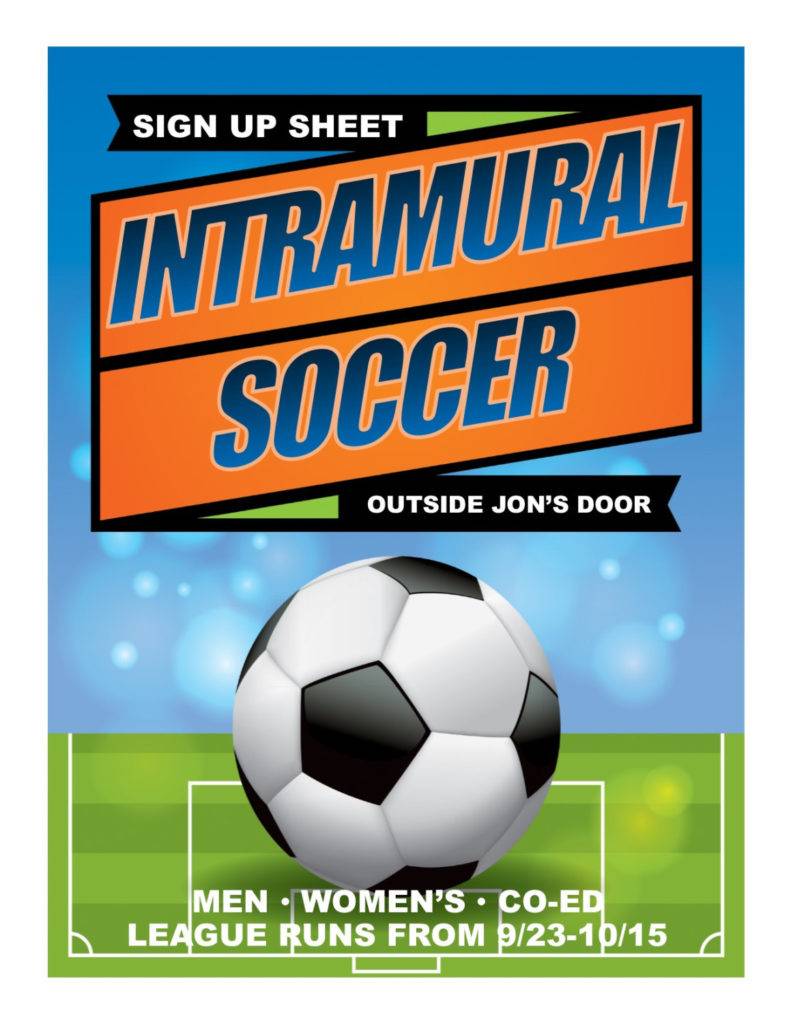 intramural soccer flyer
