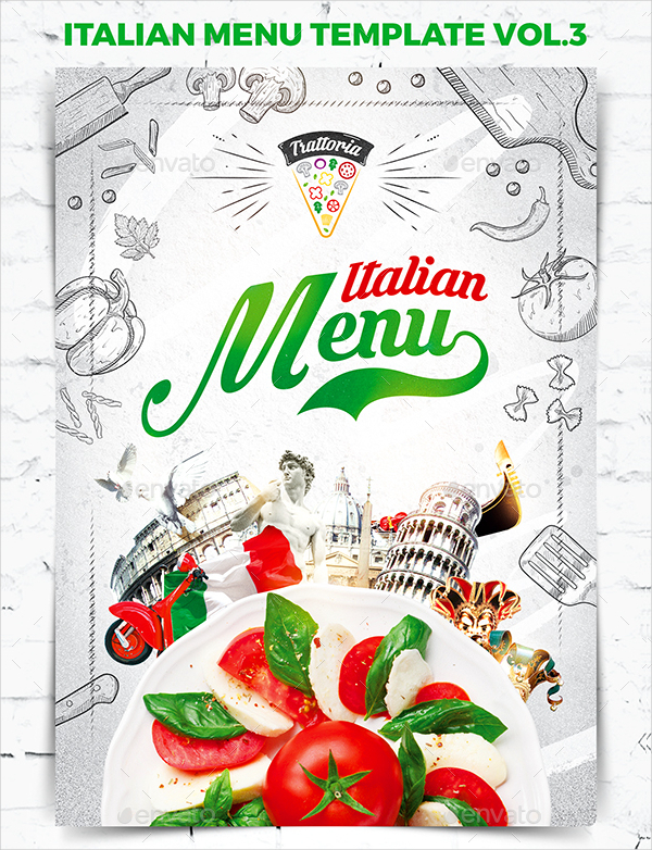 italian menu template