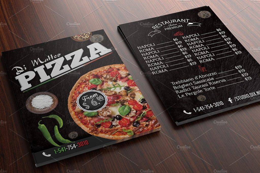 italian pizza flyer template