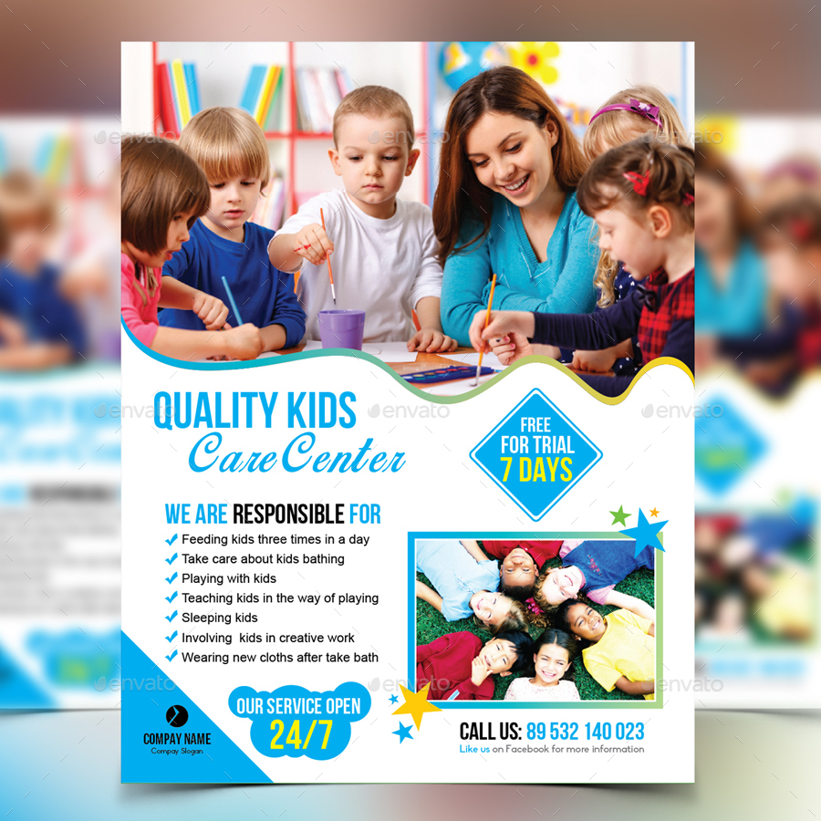 Child Care Flyer - 16+ Examples, Illustrator, Design, Word, Pages ...