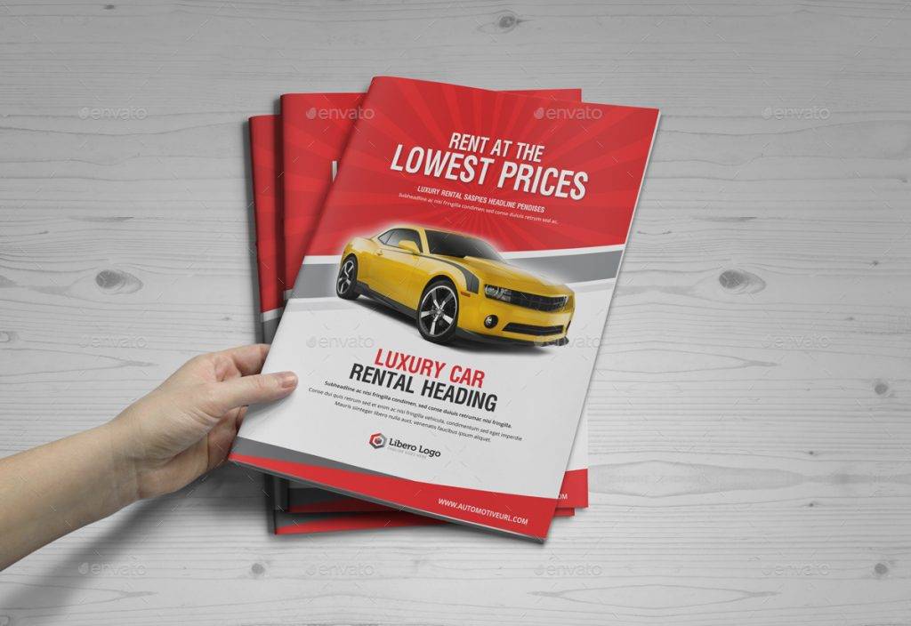 luxury car sale rental brochure design