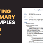 Meeting Summary Examples
