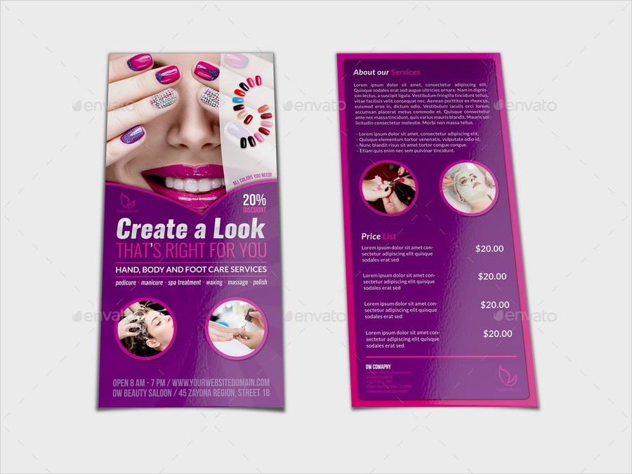 Nail Salon DL Flyer Template