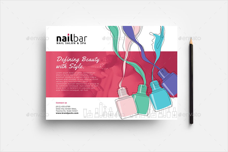 nail salon flyer template