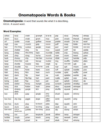 100+ Onomatopoeia Examples And Example Sentences