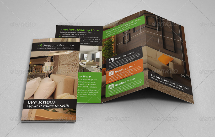 product sale trifold brochure template