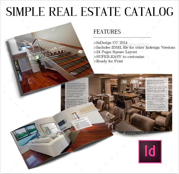 real estate catalog indesign template