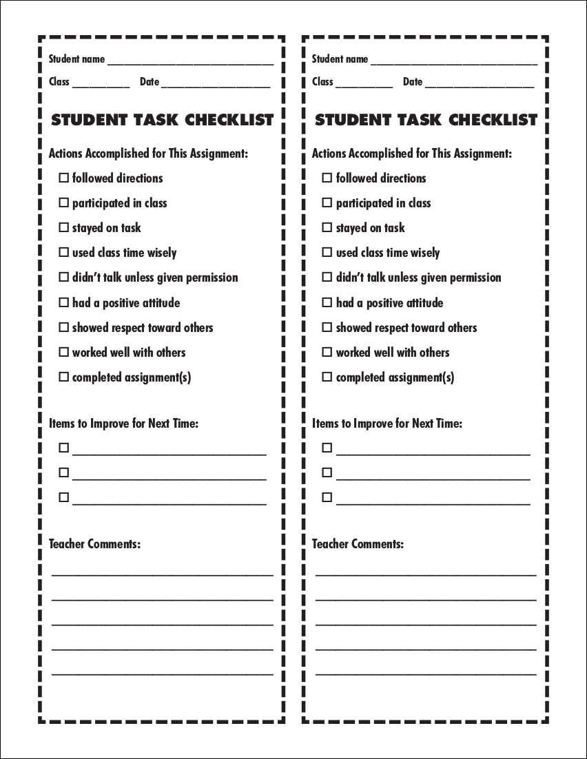 assignment of tasks example