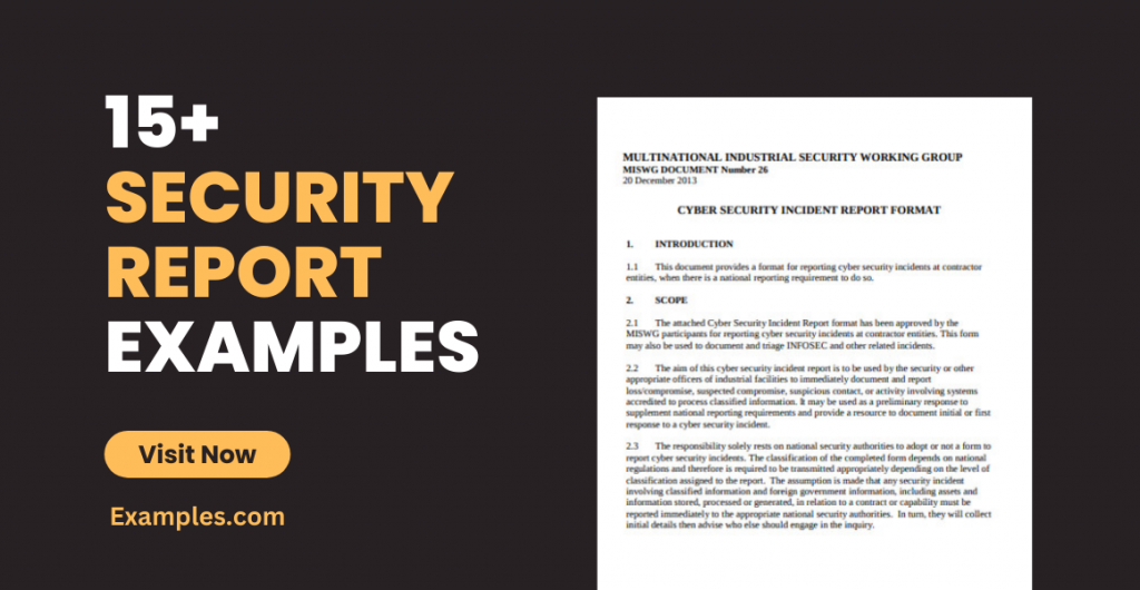 Security Report Examples