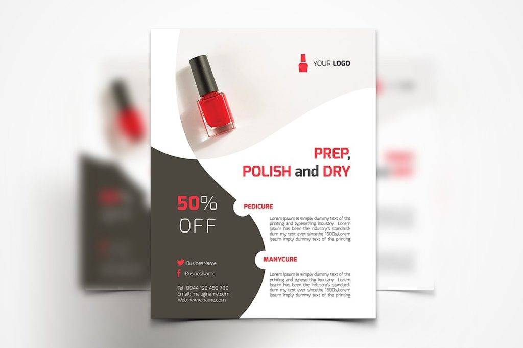 simple nail flyer