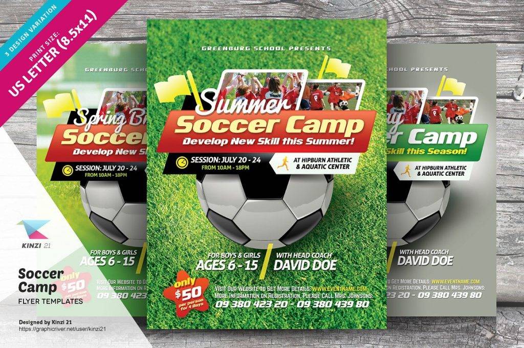 soccer camp flyer template