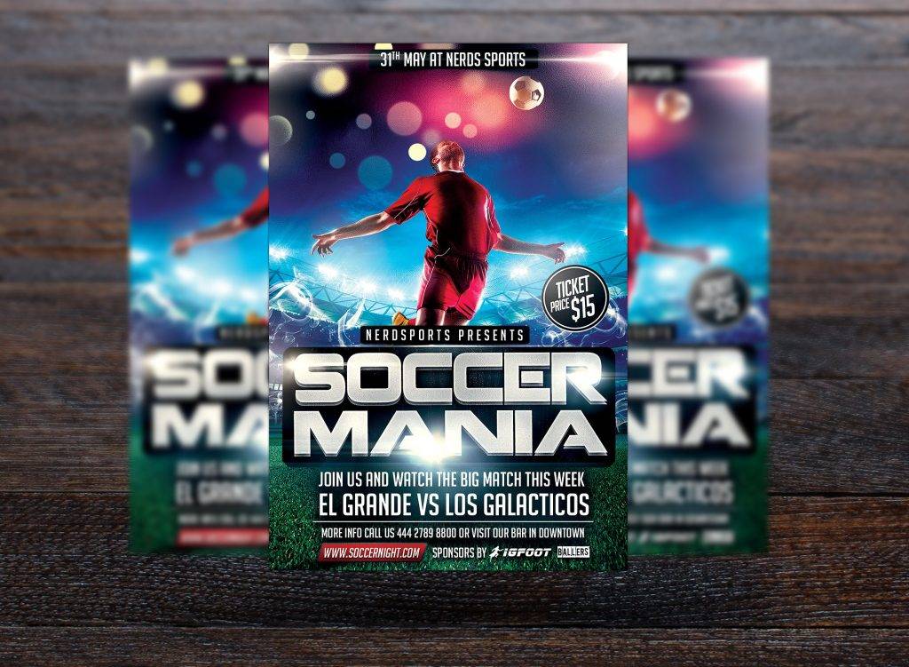 soccer mania sports flyer