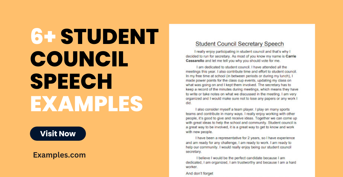 student council speech exampless
