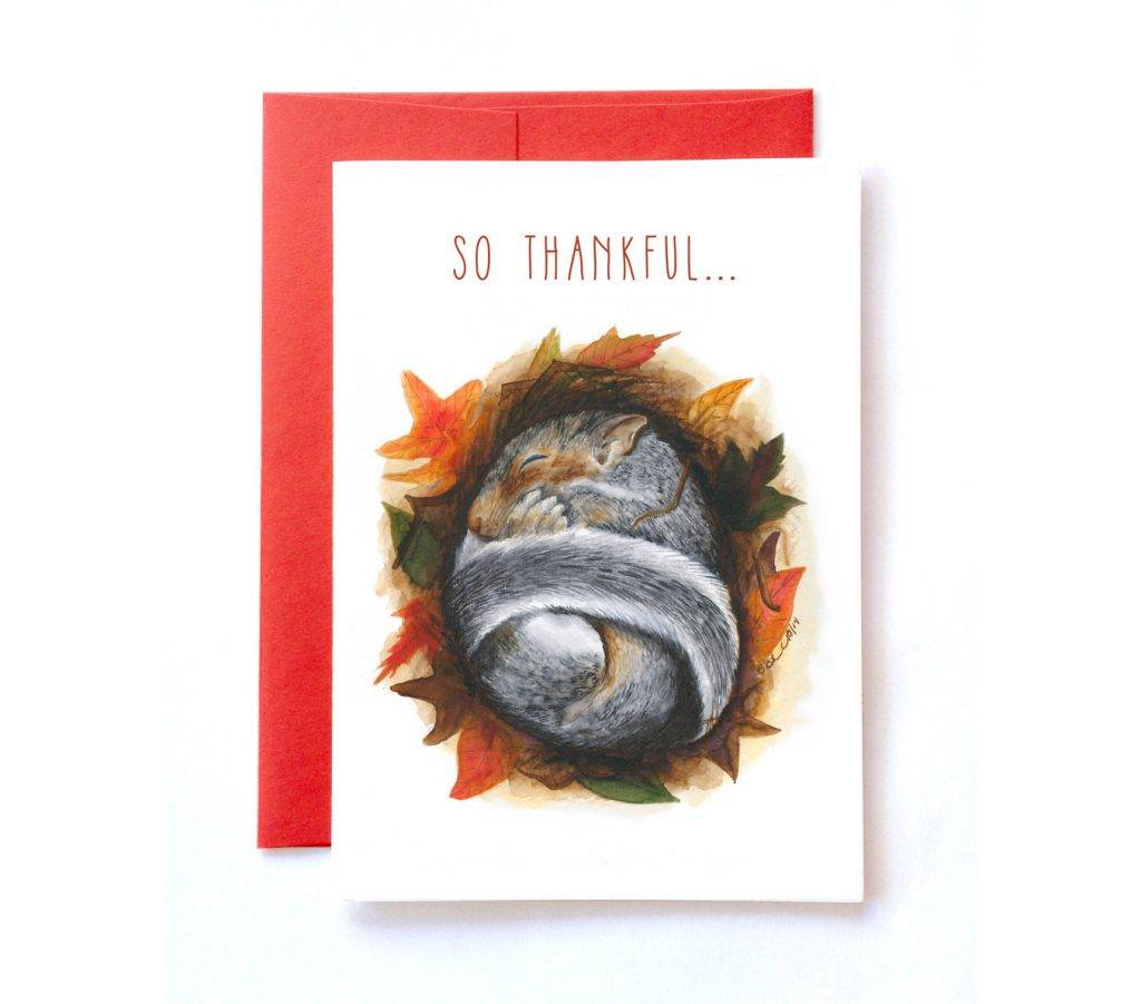 Thank You Card Fall Greeting Card